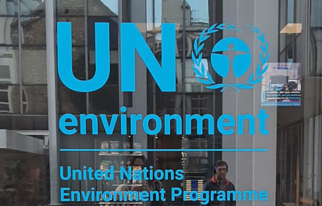 photo de l'entree de du batiment de l'UNEP